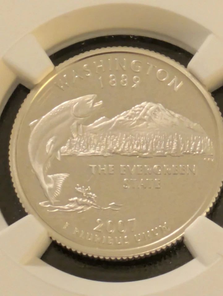 Lot of 3: SILVER!! 2007 Washington State Quarters PF69 ULTRA CAMEO NGC-CERTIFIED - Image 3 of 4