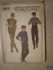 UNCUT Vintage Simplicity Pattern Pants Vest Top 14 16 SEWING