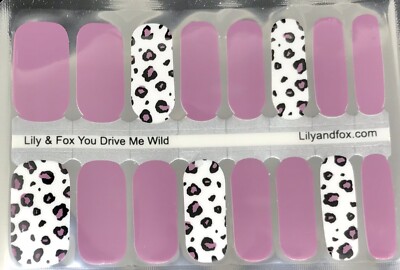 Lily And Fox Nail Polish Strips 16ct. You Drive Me Wild   Description Below