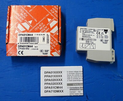 New Carlo Gavazzi 3-phase voltage monitoring relay DPA51CM44   208 to 480 volts 