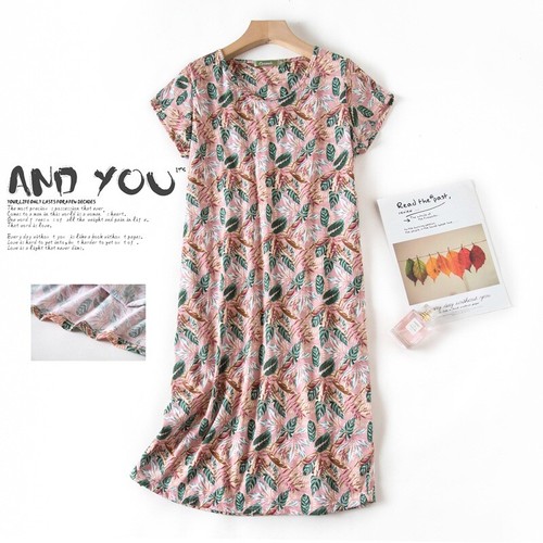 Casual Nights Women's Cotton Short Sleeve Nightgown Sleep House Dress Home Gown - Imagen 8 de 85