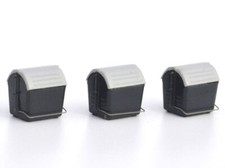 N-Train 21249 - Moderne Abfallcontainer mit Hebel aus Messing 3x - Spur N - NEU