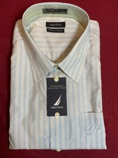 Nautica dress shirt, Blue Stripe, size 18 34/35