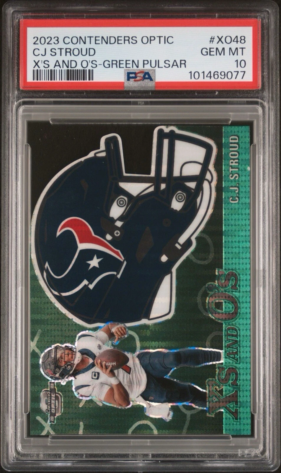 CJ Stroud Panini Contenders Optic Xs and Os #XO48 Green Pulsar
