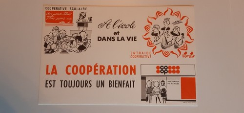 Buvard Vintage école Illustré - L Husson Laxou - Entr'aide Coopérative