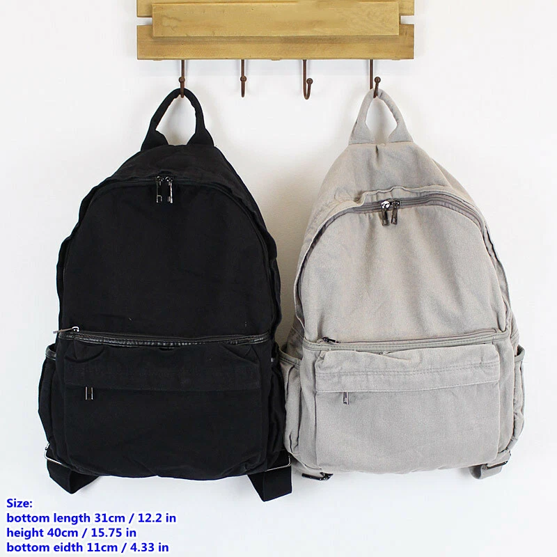 Black canvas backpack women's cheap