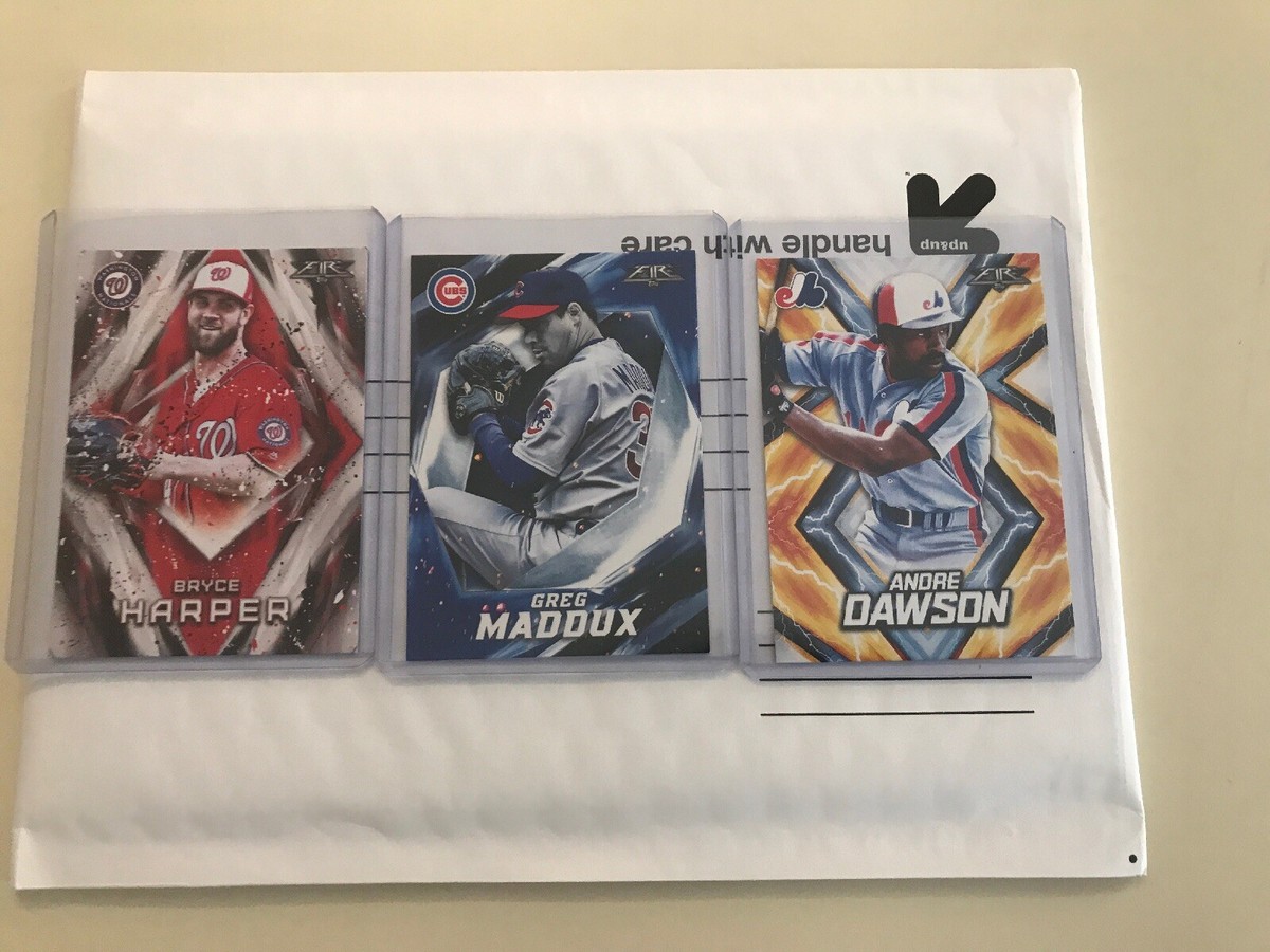 2017 Topps Fire Bryce harper,Greg Maddox And Andre Dawson cards | eBay