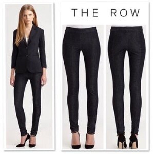 FILA THE ROW Nero Elasticizzato Twill Pull On Denim Jeggings Leggings Jeans Pantaloni M = 8 ?