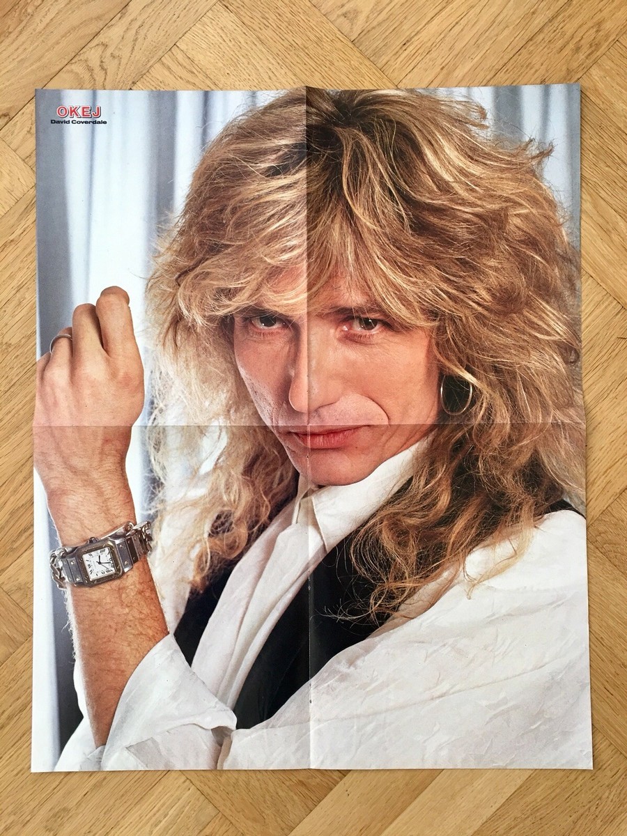 David Coverdale 1989 WhiteSnake Swedish Poster Magazine Okej 1980s