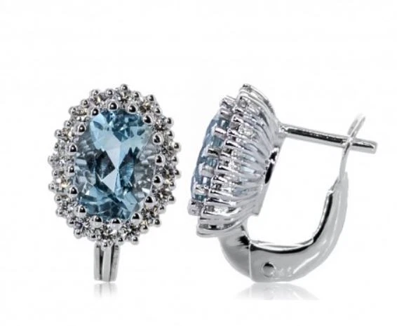 Ebay aquamarine earrings discount
