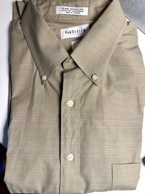 Van Heusen men s Short Sleeve 16 1/2 button Down Shirt￼￼