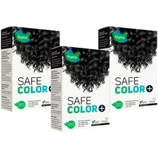 3X Safe Color 50gm Soft Black Natural Organic Hair Dye No PPD Allergy Vegetal