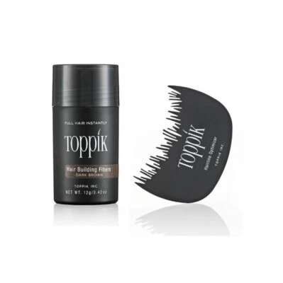 TOPPIK 12 gr. Haarverdichter + Kamm SET - Haarverdichtung Streuhaar Schütthaar