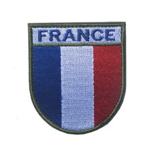 French Forces training in the US WW2 All Shield Hook Loop Patch Embroidered