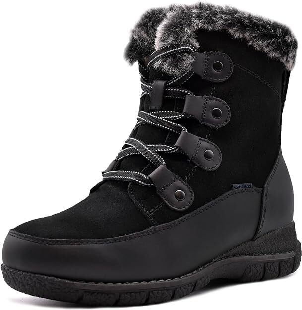 Comfy Moda Women's Waterproof Wool Lined Winter Boots Maya