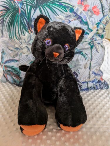 Build-A-Bear Lucky Kitty Black Cat 13" Soft Plush Toy Halloween 🎃