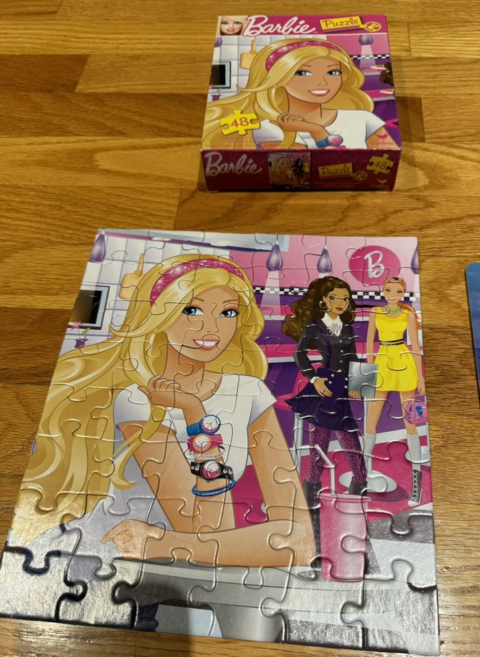 Lot Of 3 Lenticular Puzzles 2 Barbie & Disney Princess 48 Piece 12" x 9" - Image 4 of 4
