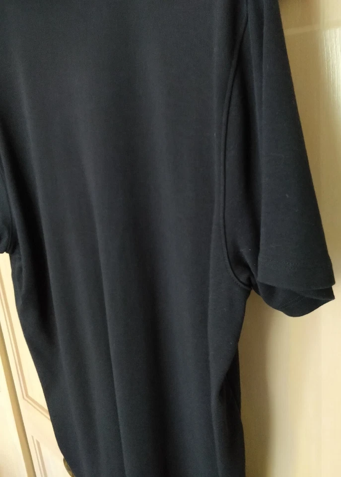 Black Casual Dress 3-Button Short Sleeve Large L mens boys polo Shirt 100 Cotton - Image 4 of 4