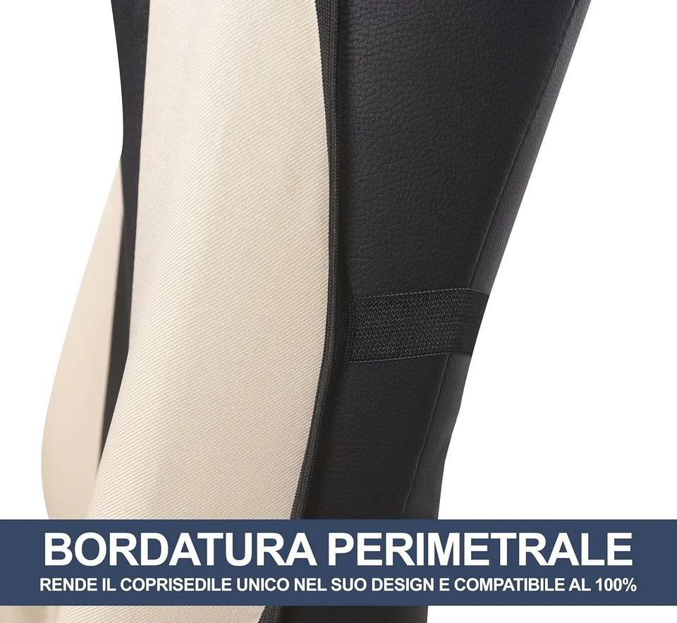 COPRISEDILI COMPATIBILI AUTO SMART FORTWO, 450 451 e 453, NERO GRIGIO SCURO LOGO - Immagine 4 di 4