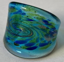 Unikat - Glasring Aquamarine Größe 54 ( NEU )