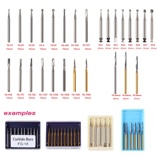 Dental Round Carbide Steel Drills Burs FG/RA Bur for High/Low Speed Handpiece SA - Picture 5 of 319