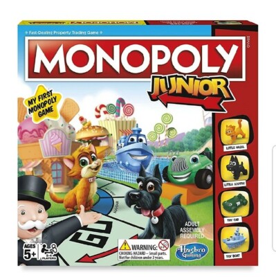 Hasbro Gaming Monopoly Junior Brettspiel.100% NEU UND UNGEÖFFNET(VERSIEGELT)