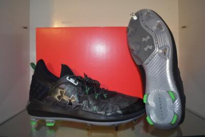 Under Armour Men\'s Harper 8 Low ST USA Baseball Cleats sz 13 metal cleats spikes Under Armour Harper 8 Low ST Baseball Cleats Black Silver  main image 4