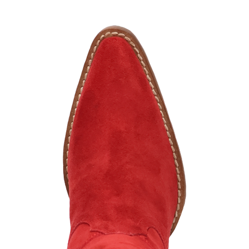 Dingo Ladies Primadonna Suede Snip Toe Red Tall Western Boots DI2190-RD - Picture 2 of 55
