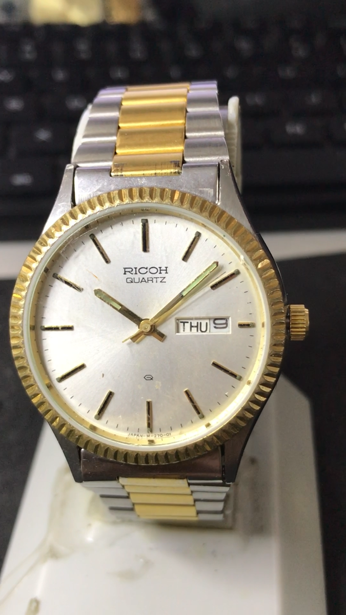 RICOH 36mm Quartz 270001 President Two Tone Men's Watch Run