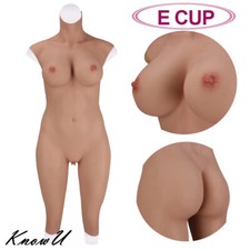 KnowU Upgraded E Cup Bodysuit Silicone Breast Forms Oil-free For Crossdresser