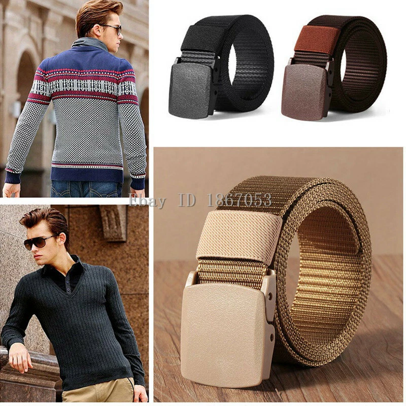 Mens belts top with plastic buckles
