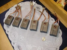 Helwig Set of 6 Industrial Carbon Motor Brushes, 38-159825-1S1-4-01 NEW!