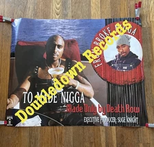 VTG Tupac Death Row Records Promo Poster Rare Rap Biggie 90’s OG 2pac Dre Snoop