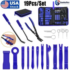 19pcs Trim Removal Tool Set Hand Tools Pry Bar Panel Door Interior Clip Kits Car