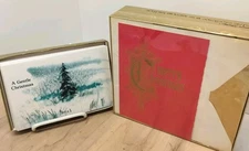 2 VTG PACKAGES OF CHRISTMAS CARDS 1 VARITIY BOX 1 IS NOS ALL SAME  MEMORABILLA