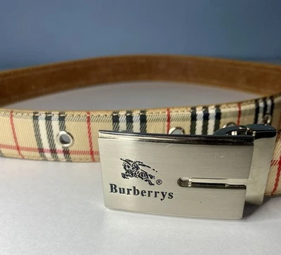 Burberry Leather Check Belts for Women for sale | eBay display picture 1