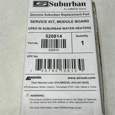 SUBURBAN RV WATER HEATER IGNITION CONTROL MODULE BOARD With COVER 520814