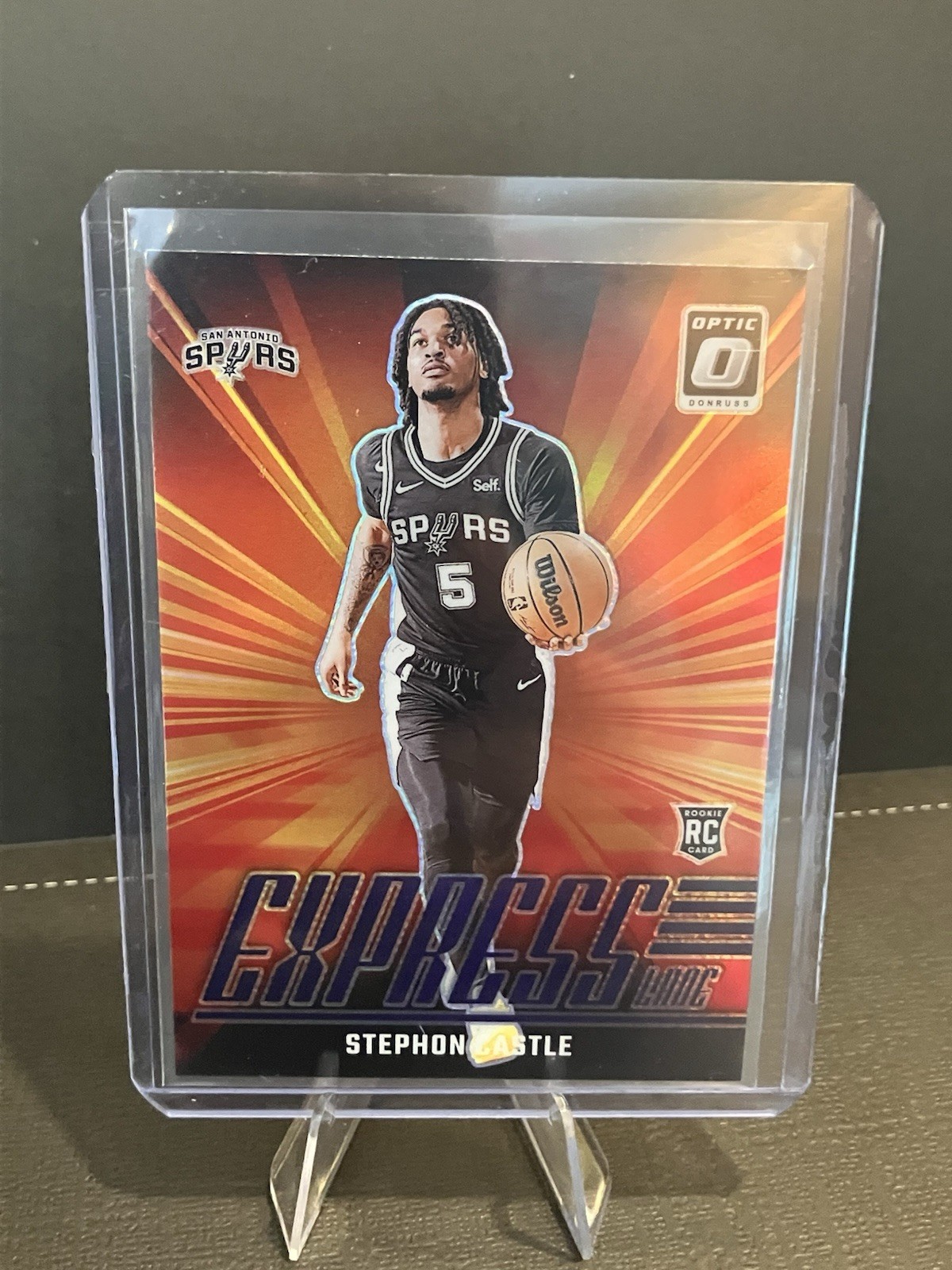 2024-25 Donruss Optic Stephon Castle Express Lane Holo Purple Rookie RC ROTY!