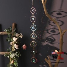 Chakra Crystal Suncatcher for Windows Hanging Rainbow Colorful Circle Crystal