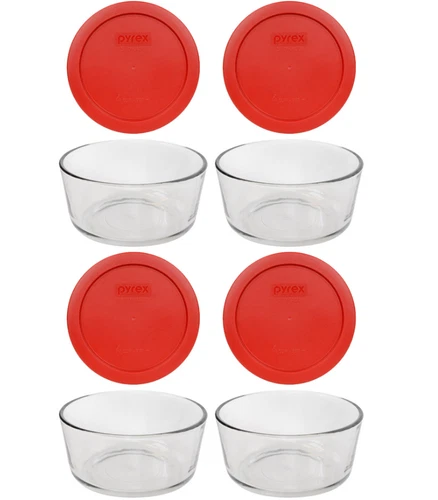 Pyrex Simply Store 4 Cup Glass Bowl Value Pack, Set of 4