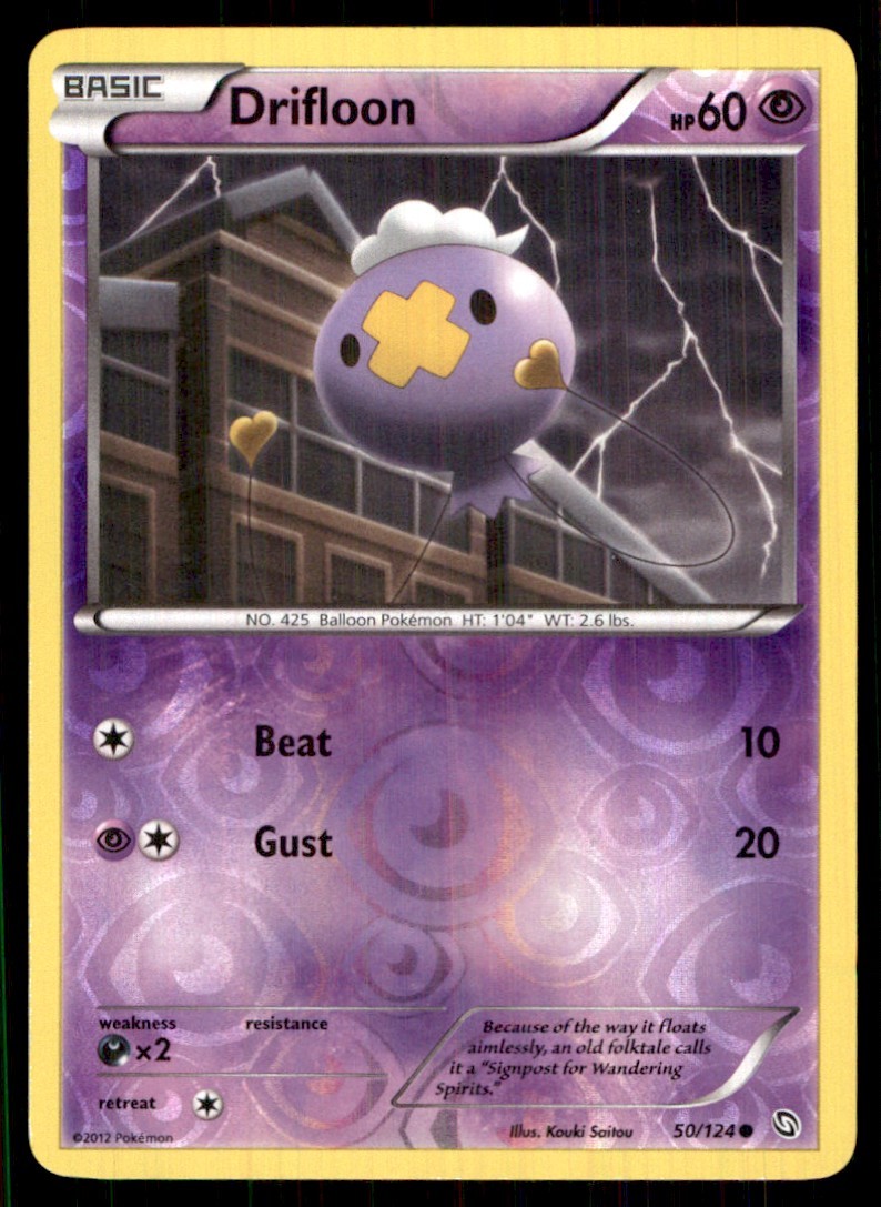 2012 Black & White - Dragons Exalted Reverse Holo Drifloon Basic/Common #50