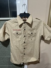 Boy Scout BSA UNIFORM Tan SHIRT Youth Medium Short Sleeve P30