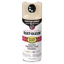 Rust-Oleum 376900 Rust Preventative Spray Paint, Almond, Gloss, Solvent, 12 Oz