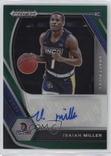 2021-22 Panini Prizm Draft Picks Green Isaiah Miller #DP-IMI Auto 0nr3