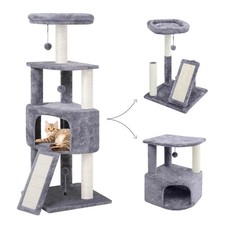 45in Cat Tree Tower with Big Condo for Indoor Cats, Activity Center Furniture
