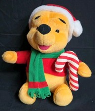 Winnie The Pooh Christmas Plush 1998 Vintage Disney Mattel 9 Inch Plush W/Tag