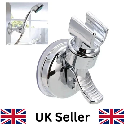 BRANDED Adjustable Bracket Suction Shower Head Handset Holder Kit Bathroom Wall Mount