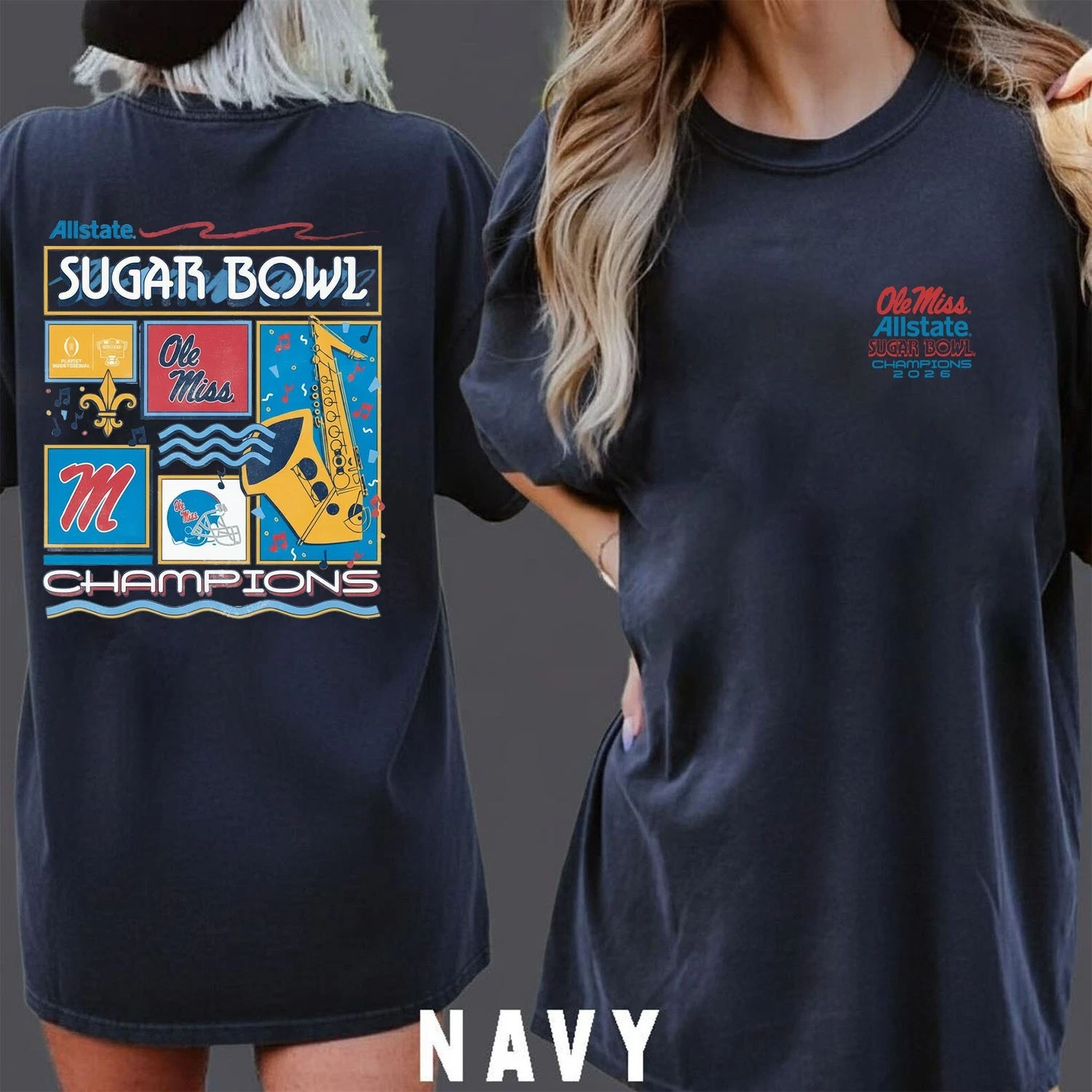 Ole Miss Alstate Sugar Bowl Champions 2026 Unisex T-Shirt