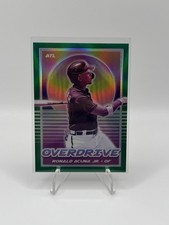 RONALD ACUNA JR 2021 Panini Chronicles Baseball Overdrive GREEN HOLO #'d 75 SP