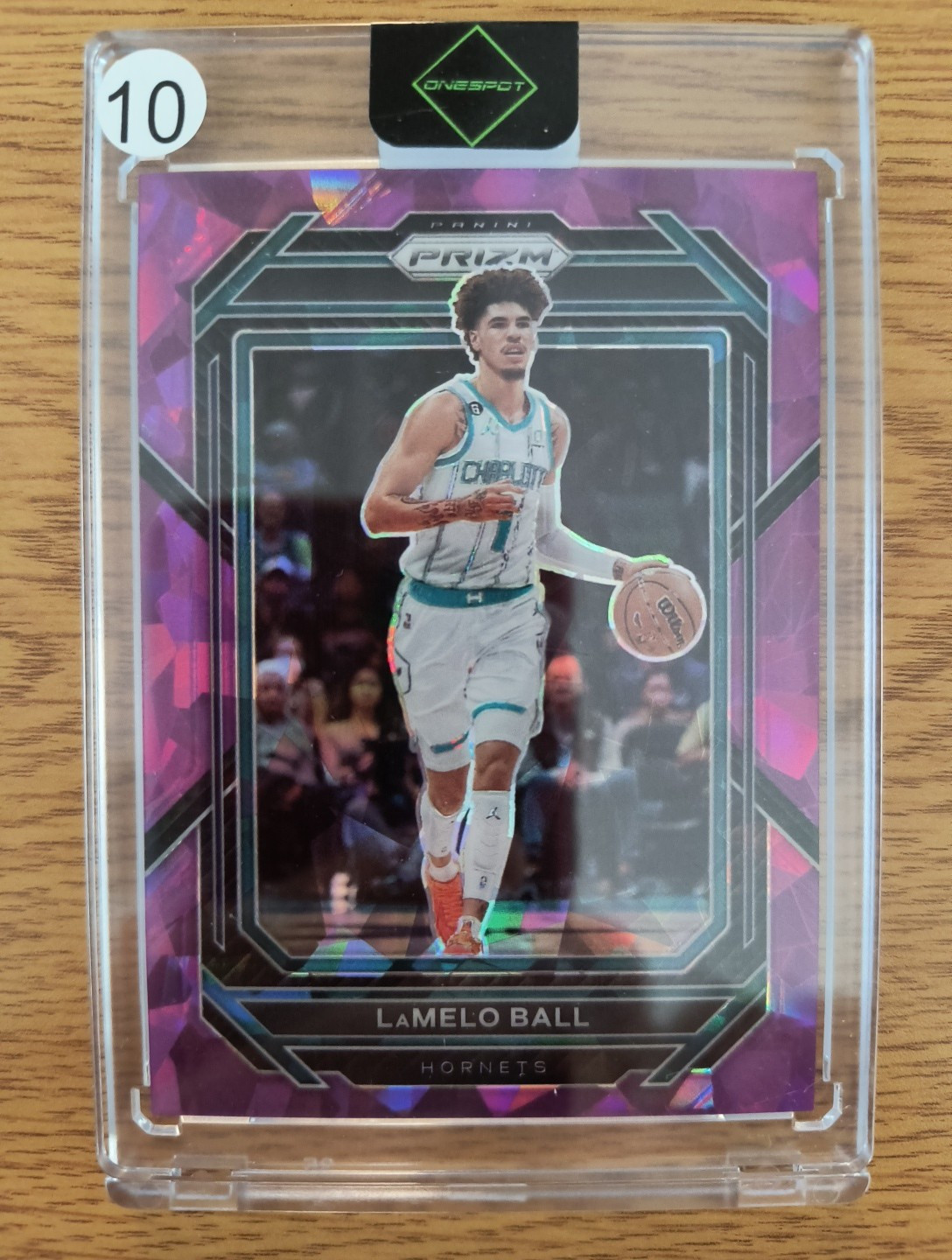 2022-23 Panini Prizm LaMelo Ball Purple Ice /149 #150 Charlotte Hornets